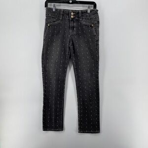 Disney Hannah Montana Jeans Girl's 12 Mid Rise Black Love Heart Denim Stretchy